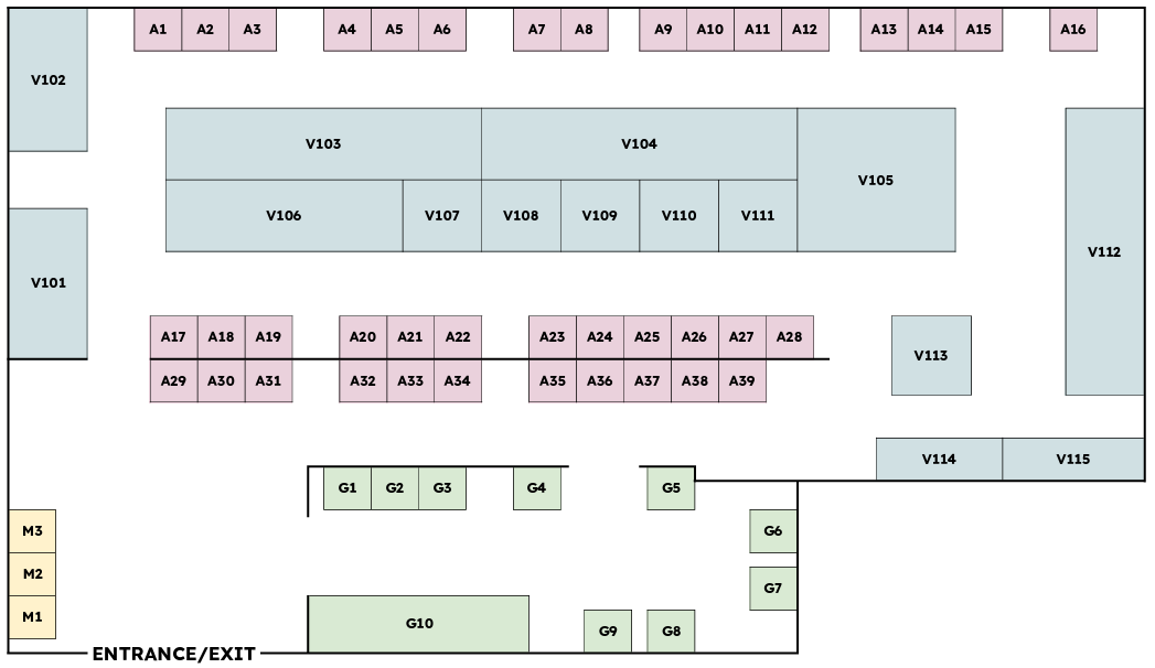 AnimeNJ 2026 Exhibitors Hall Layout Map